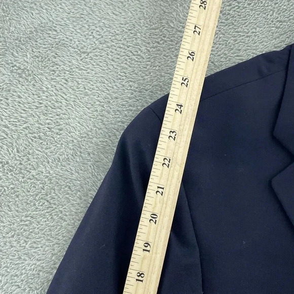 Chaps Ralph Lauren Mens Navy Blazer Jacket Pure New Wool Size 42 Regular 4458 - Picture 7 of 10